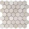 Crema 2X2 Hex Honed 1.9X1.9 Marble Mosaic 0