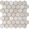 Crema 2X2 Hex Honed 1.9X1.9 Marble Mosaic 1