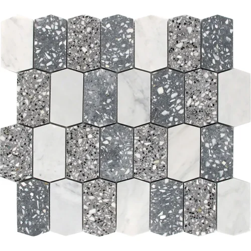 Rezzonico 1.6X3.2” Honed Terrazzo Mosaic 0