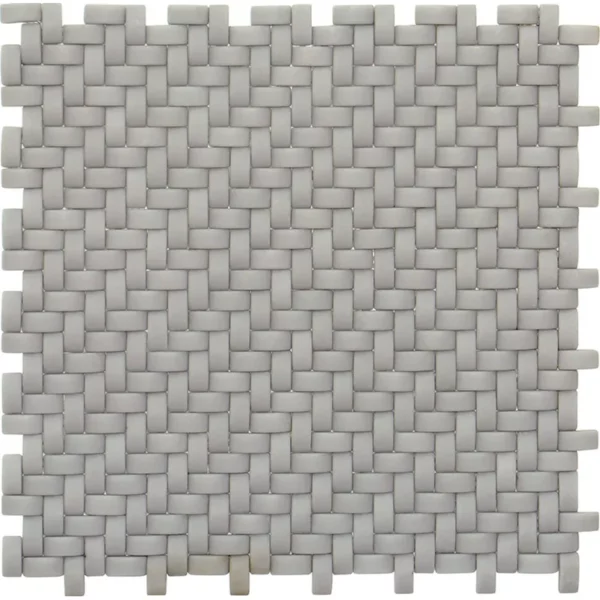 Truffle Tisse 0.45X0.9 Matte Recycled Glass Mosaic 1