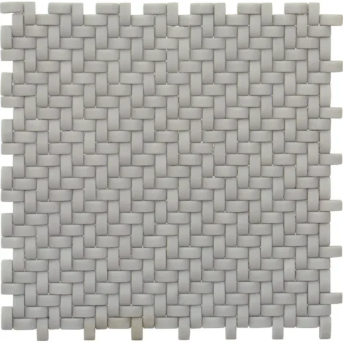 Truffle Tisse 0.45X0.9 Matte Recycled Glass Mosaic 0