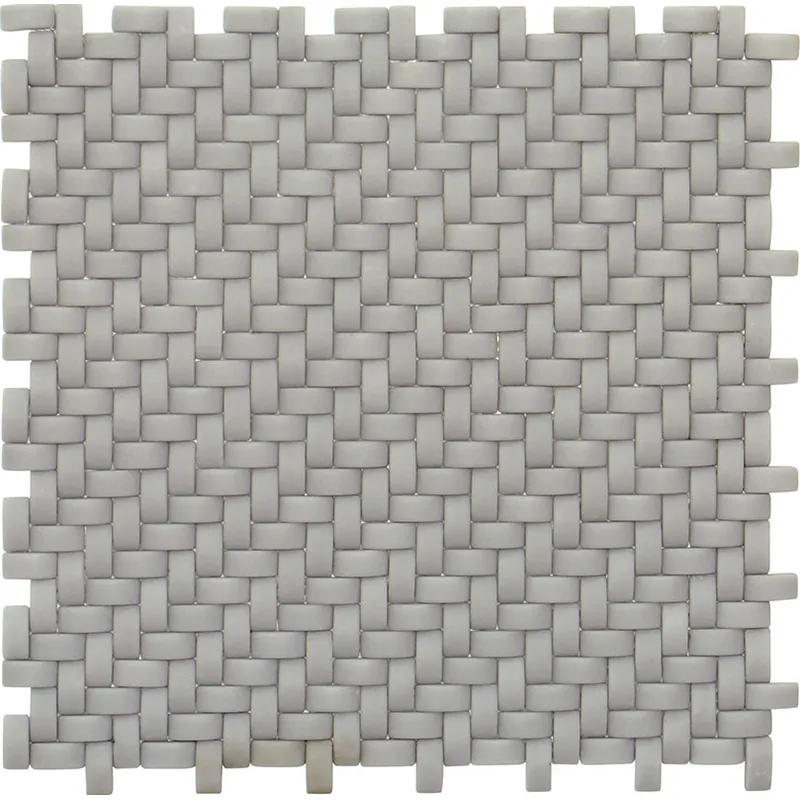 Truffle Tisse 0.45X0.9 Matte Recycled Glass Mosaic 0