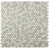 Cercle Beige 0.5X0.5 Glossy Recycled Glass Mosaic 0