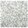 Cercle Gris 0.5X0.5 Glossy Recycled Glass Mosaic 0