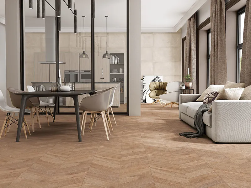 Zen Chevron Natural 24X48 23.7X47.25 Matte Colored Body Porcelain Tile 2