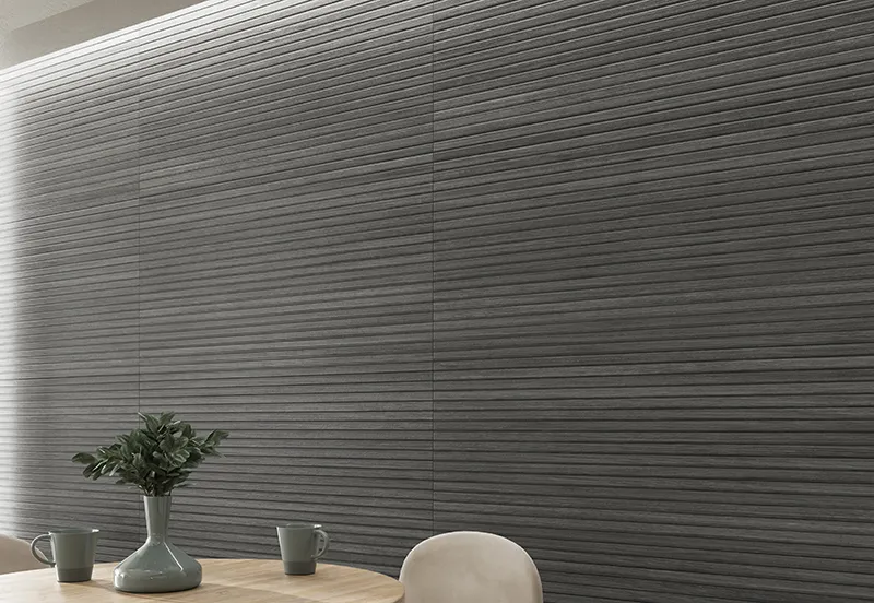 Zen Deco Black 24X48 23.7X47.25 Matte Porcelain Tile 2