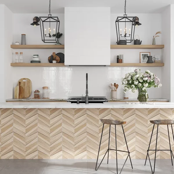 Zen Loire Chevron Dark 16X48 15.75X47.25 Matte Ceramic Tile 6