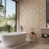 Zen Loire Chevron Light 16X48 15.75X47.25 Matte Ceramic Tile 2