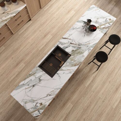 Macchia Vecchia 126x63 White Silk Quartz Slab 0