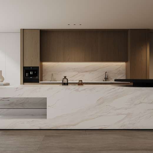 Calacatta Gold 126x63 Polished Quartz Slab 4