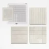 Grid M Off White 6X6 Square Matt Porcelain Tile 6