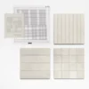 Grid M Off White 6X6 Square Matt Porcelain Tile 0