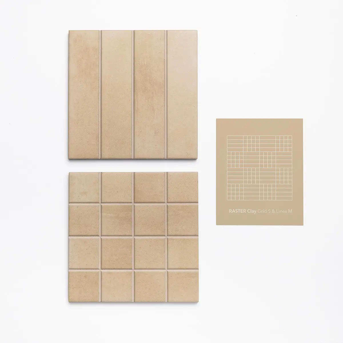 Grid S Clay 6X6 Square Matt Porcelain Tile 1