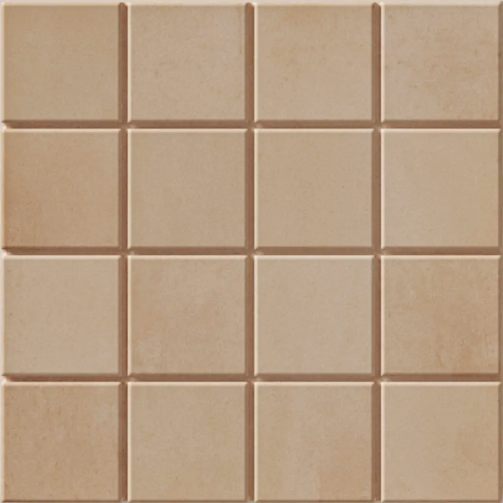 Grid S Clay 6X6 Square Matt Porcelain Tile 2