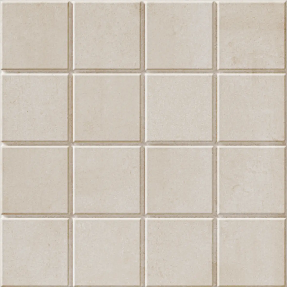 Grid S Off White 6X6 Square Matt Porcelain Tile 1