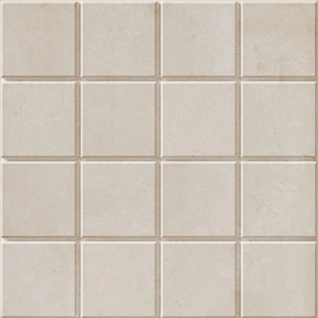 Grid S Off White 6X6 Square Matt Porcelain Tile 2