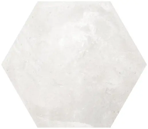 Hexa Cottage White 5.5X6.3 Hexagon Matt Porcelain Tile