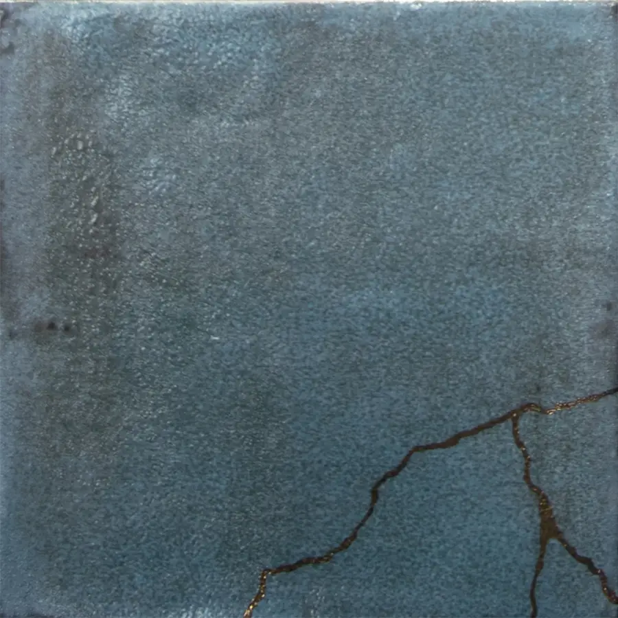 Kintsugi Blue 5X5 Square Matt Porcelain Tile 3