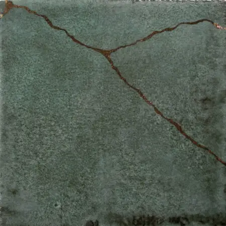 Kintsugi Green 5X5 Square Matt Porcelain Tile 7