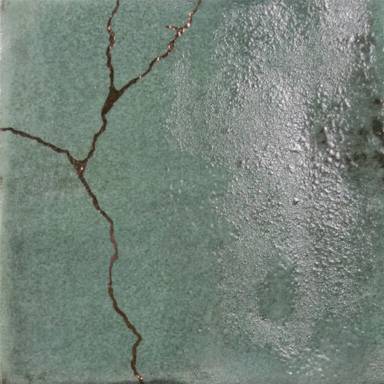 Kintsugi Green 5X5 Square Matt Porcelain Tile 2