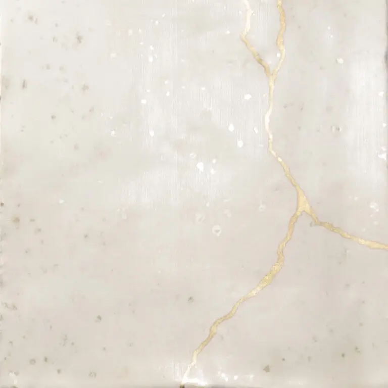 Kintsugi Ivory 5X5 Square Matt Porcelain Tile 4