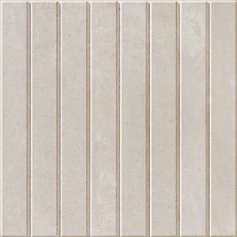 Lines S Off White 6X6 Square Matt Porcelain Tile 5