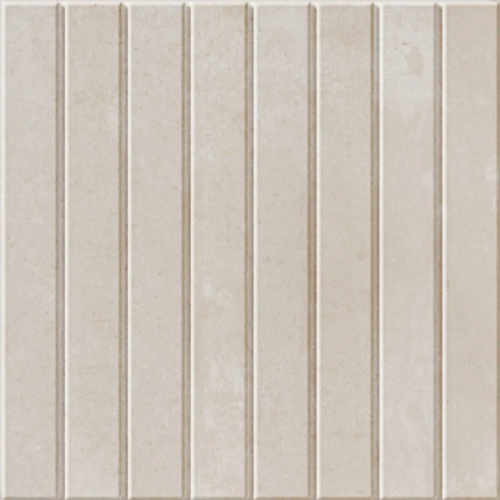 Lines S Off White 6X6 Square Matt Porcelain Tile 4