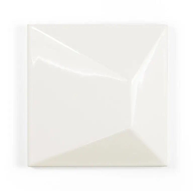 Nilo Ice White 5X5 Square Gloss Porcelain Tile 1