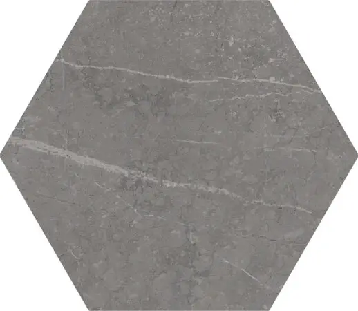 Petra Hexagon Charcoal 8X9 Matt Porcelain Tile 0