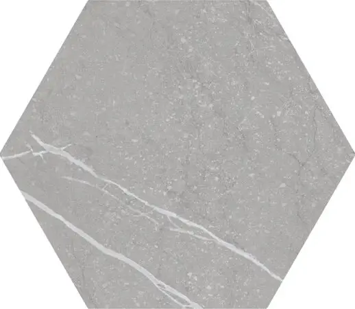 Petra Hexagon Grey 8X9 Matt Porcelain Tile