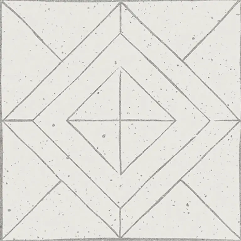 Puzzle Square Decor Sketch 7x7 Matt Porcelain Tile 3