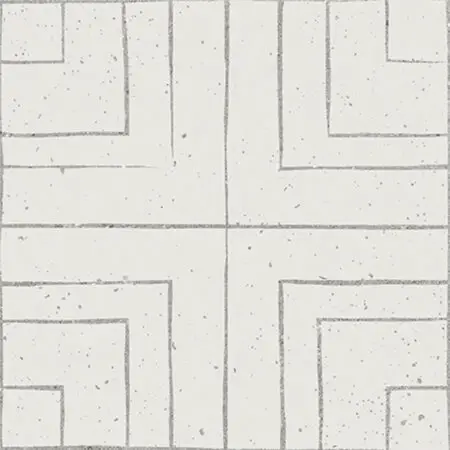 Puzzle Square Decor Sketch 7x7 Matt Porcelain Tile 8