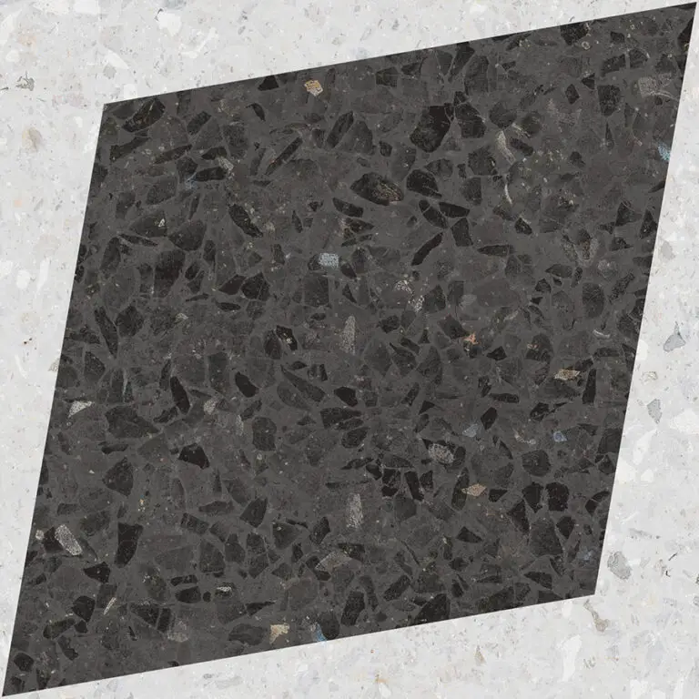 Rhombus Decor Graphite 7"X7" Square Matt Porcelain Tile 1