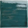 Roots S Teal 4.3X4.3 Square Gloss Porcelain Tile 1