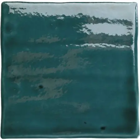 Roots S Teal 4.3X4.3 Square Gloss Porcelain Tile 1