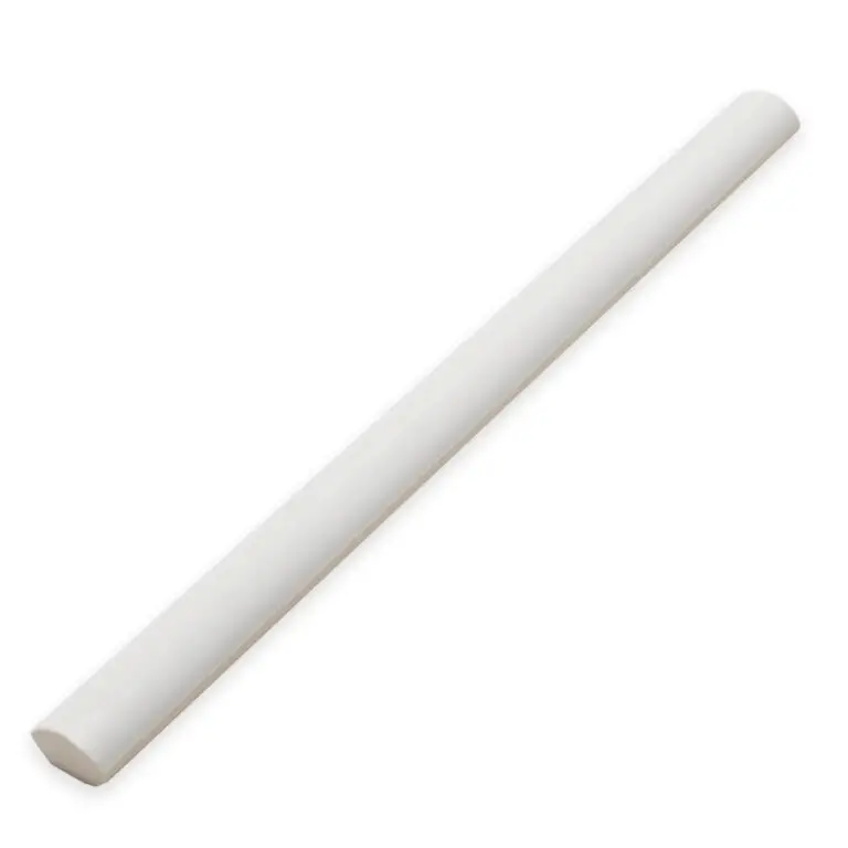 Rounded Edge White 0.43X5 Rectangle Gloss Porcelain Trim 8