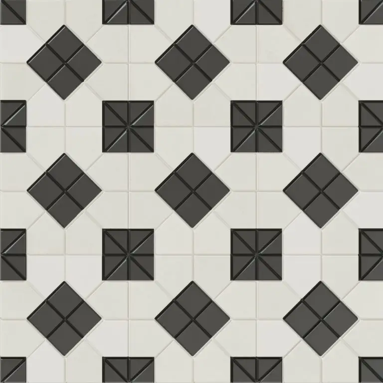 Suit B&W 11X11 Square Matt Porcelain Tile 2