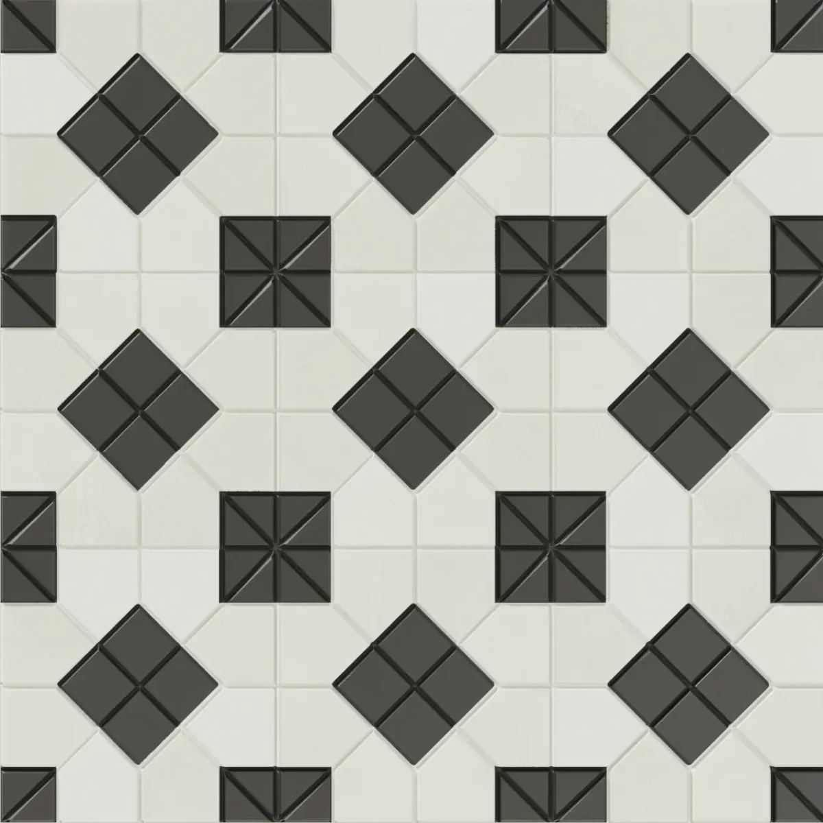 Suit B&W 11X11 Square Matt Porcelain Tile 0