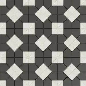 Suit B&W Plus 11X11 Square Matt Porcelain Tile 4