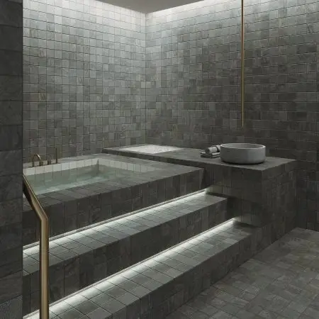 Sukabumi Graphite 4.3X4.3 Square Matt Porcelain Tile 9