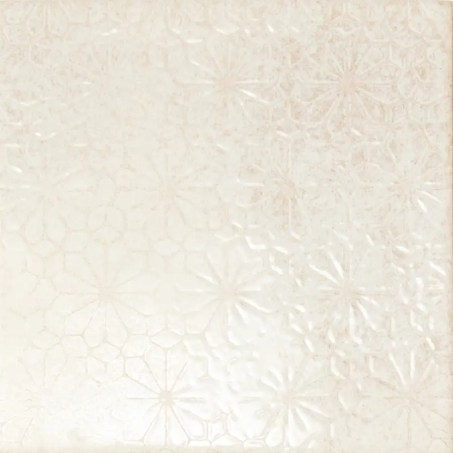 Suki Ivory 5X5 Square Gloss Porcelain Tile 1