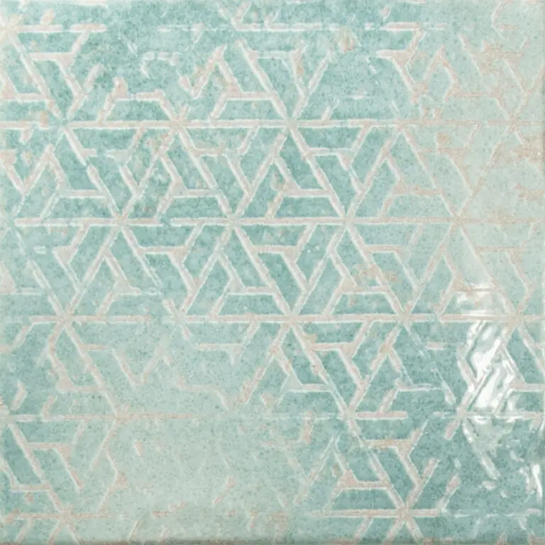 Suki Teal 5X5 Square Gloss Porcelain Tile 4