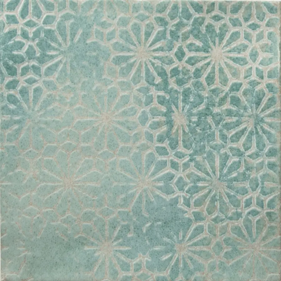 Suki Teal 5X5 Square Gloss Porcelain Tile 0