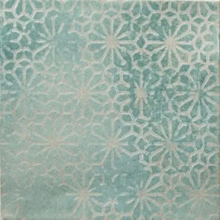 Suki Teal 5X5 Square Gloss Porcelain Tile 7