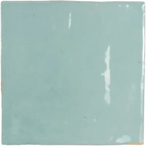 Zellige Aqua 5X5 Square Gloss Porcelain Tile