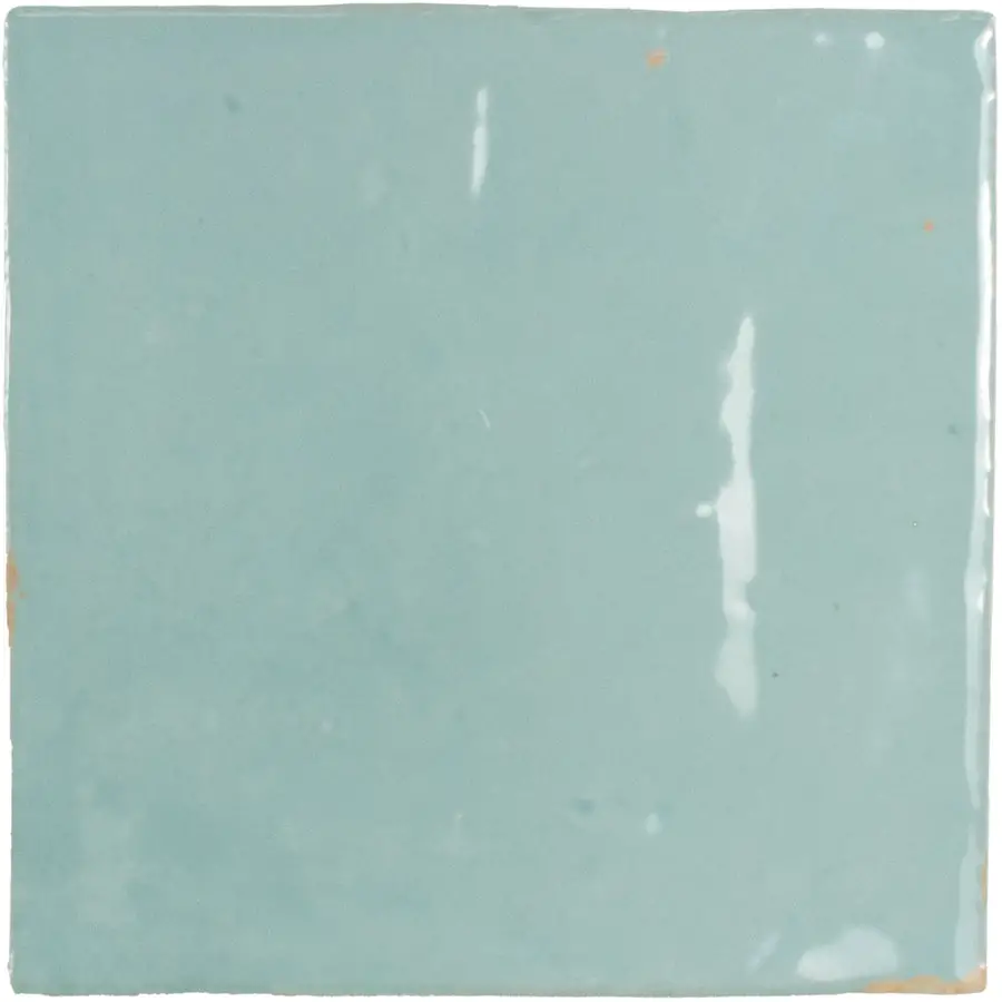 Zellige Aqua 5X5 Square Gloss Porcelain Tile