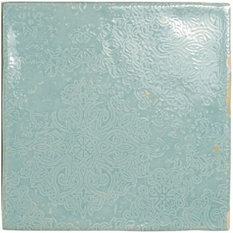 Zellige Decor Aqua 5X5 Square Gloss Porcelain Tile 6