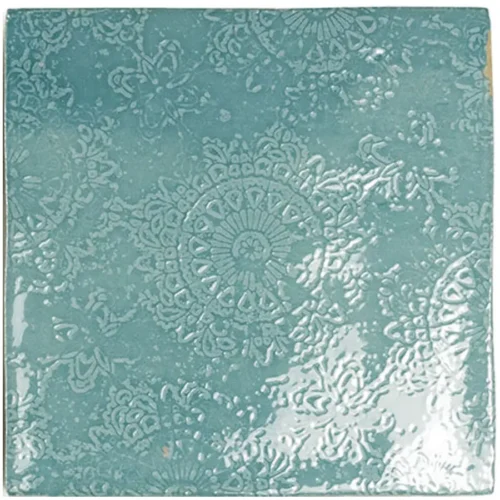 Zellige Decor Aqua 5X5 Square Gloss Porcelain Tile 0