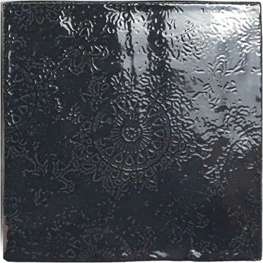 Zellige Decor Graphite 5X5 Square Gloss Porcelain Tile 0