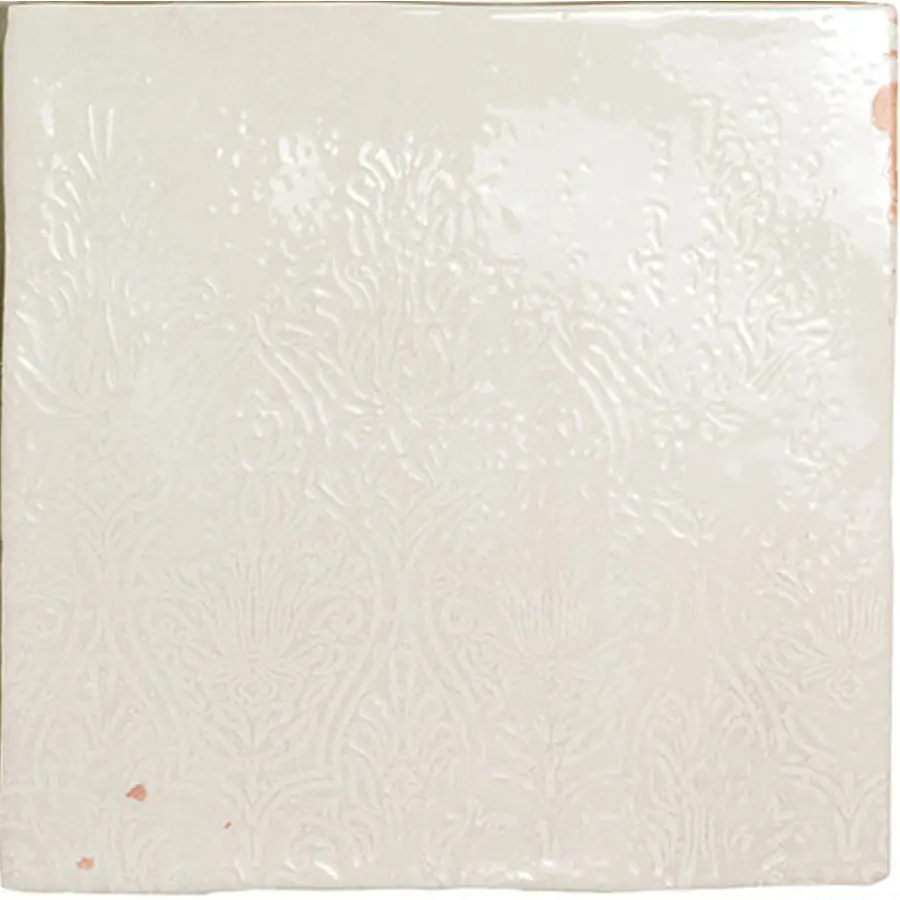 Zellige Decor White 5X5 Square Gloss Porcelain Tile 1